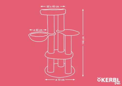 Benji macskafa - 70 x 70 x 146 cm