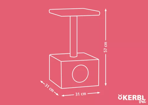 Amethyst macskabútor - szürke, 57 cm