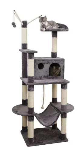 Matteo macskafa - szürke, 59 x 52 x 162 cm