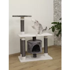 Jade Darklight macskafa - fehér / szürke, 70 x 35 x 96 cm