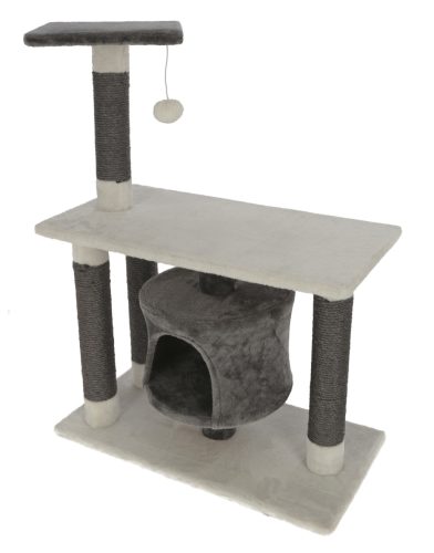 Jade Darklight macskafa - fehér / szürke, 70 x 35 x 96 cm