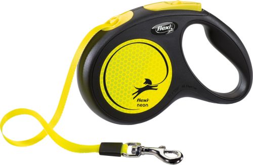 Flexi Classic Neon póráz - neon, 5 m szalagos, max 25 kg, méret: M