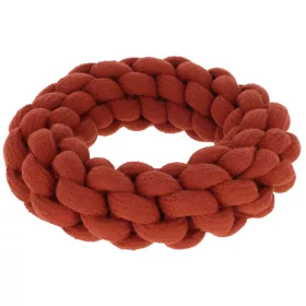 Játék kötélből - gyűrű, rozsdabarna, 19,5 cm, pamut