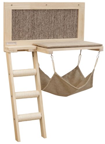 Timber macskaágy - barna, 58x32x89 cm