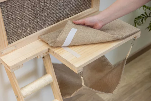 Timber macskaágy - barna, 58x32x89 cm