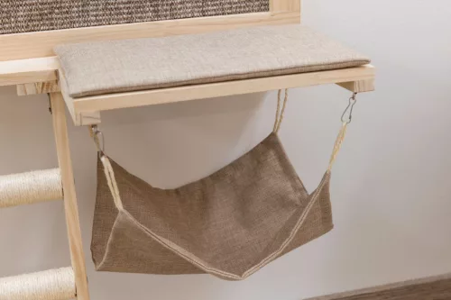 Timber macskaágy - barna, 58x32x89 cm