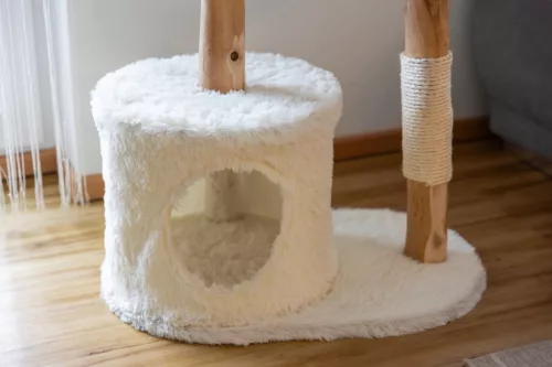 Lucia macskapihenő - fehér, 60x40x92 cm