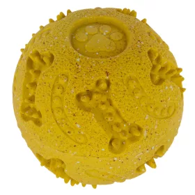 Latex labda kutyajáték - sárga, Ø9.5 cm