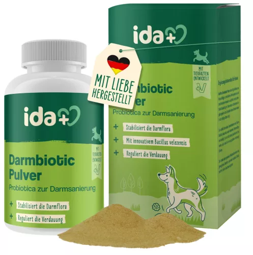IdaPlus Darmbiotic por táplálékkiegészítő kutyáknak - 180 g