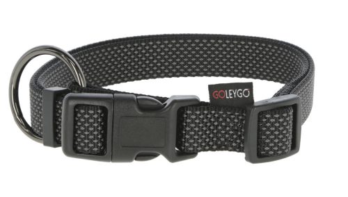 GoLeyGo 2.0 nyakörv és póráz - fekete, 25 mm / 40-65 cm, 2 cm / 1,4-2 m