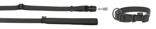 GoLeyGo 2.0 nyakörv és póráz - fekete, 25 mm / 40-65 cm, 2 cm / 1,4-2 m