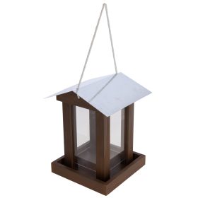 Jochberg madáretető - fém/fa, 20x20x25,5 cm