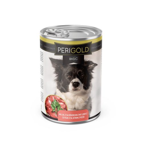 Perigold Basic kutyakonzerv - májas íz, 1240 g
