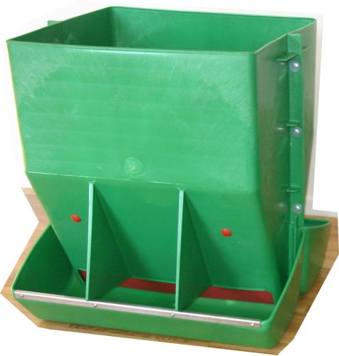 Automata száraz etető, elválasztókkal, 3 etetőrésszel - 100 liter