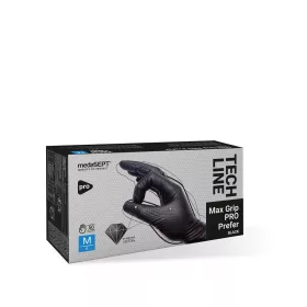   Kesztyű PROC Max Grip erősített egyszerhaszn.nitril fekete M (50db/dob.)