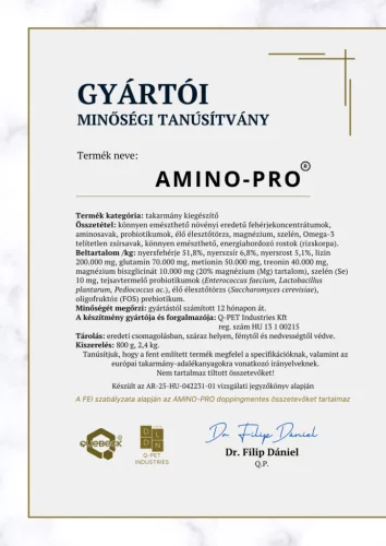 Quebeck AMINO-PRO – izomépítő, izomregeneráló, 2400 gramm