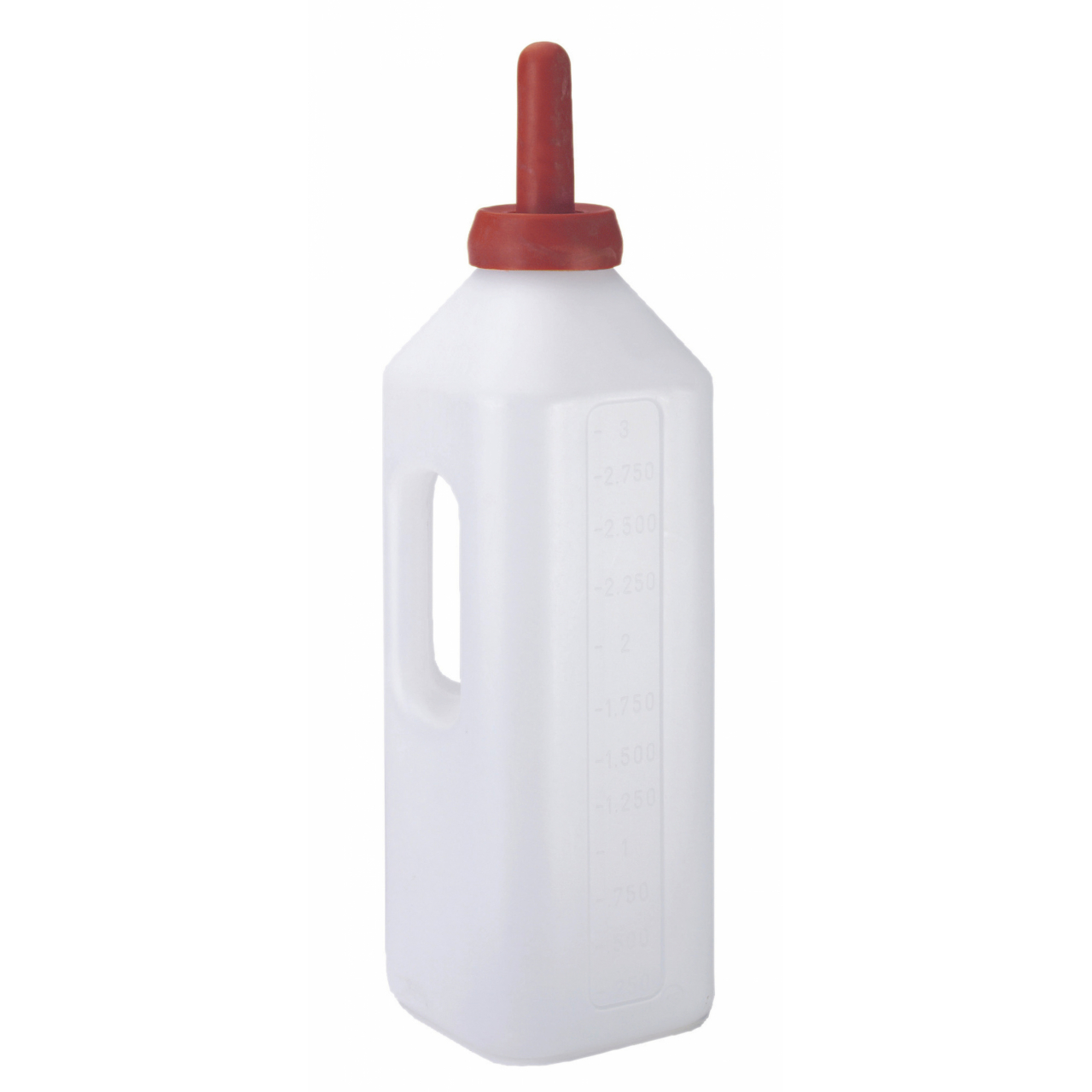 Borjúitató palack - műanyag, fogantyúval, szögletes, 3 literes
