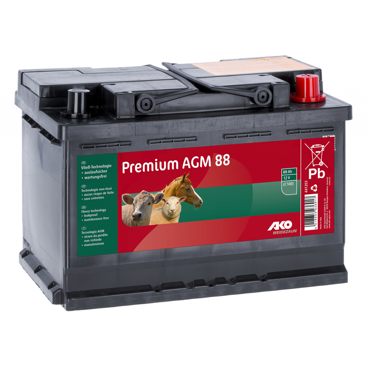 Premium AGM akkumulátor villanypásztor készülékekhez