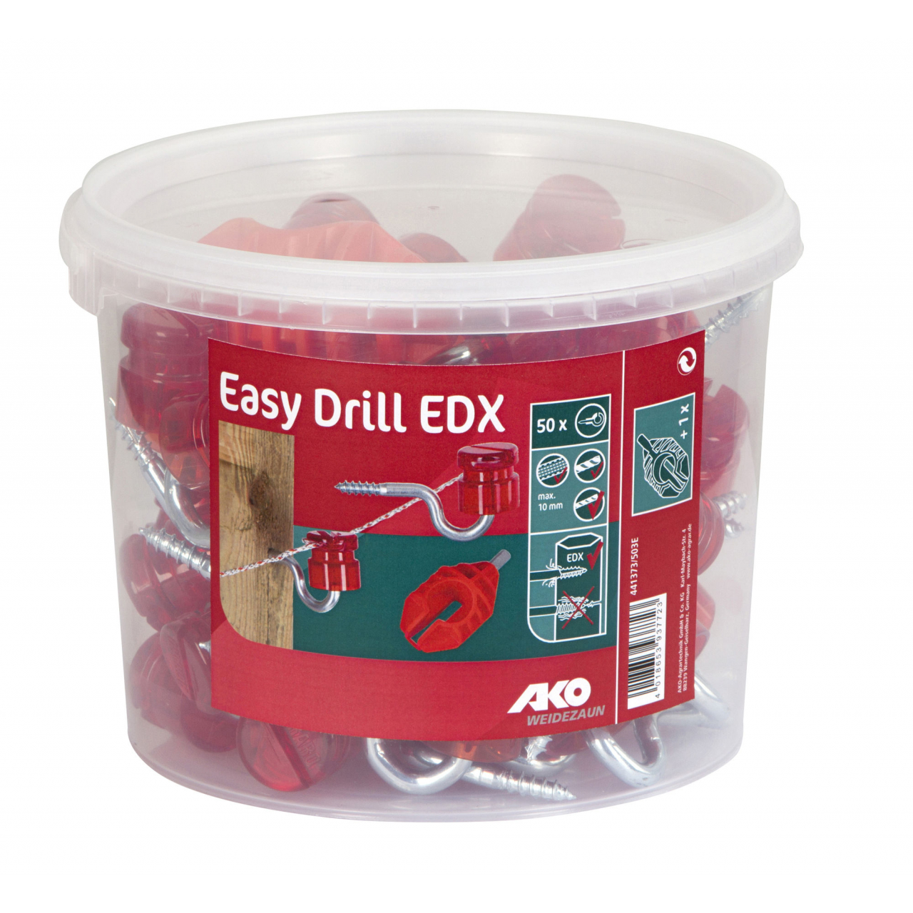 Premium EDX villanypásztor szigetelőgomba behajtófejjel - 50 db/cs