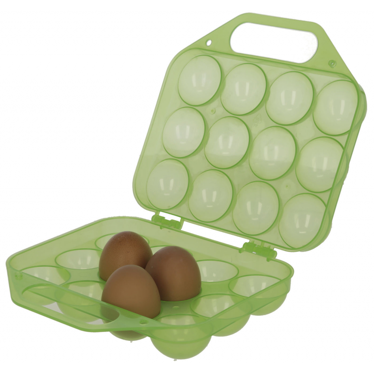 Műanyag tojástartó - zöld, 12 tojásnak
