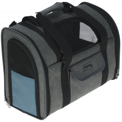 Vacation hátizsák kutya szállításhoz - szürke/kék, 43 x 24 x 30 cm