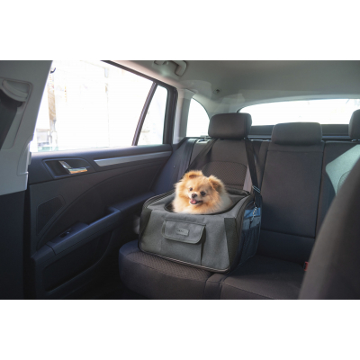 Vacation autós utazótáska kutyáknak - szürke/kék, 44 x 35 x 30 cm