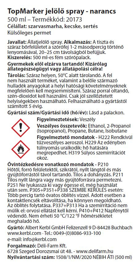 TopMarker állatjelölő spray