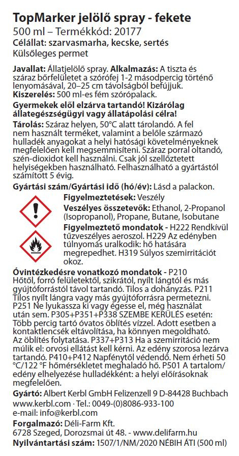 TopMarker állatjelölő spray