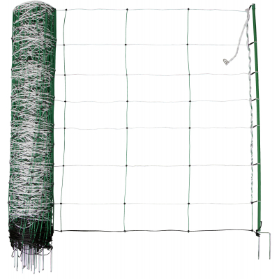 AKO TopLine Plus Villanypásztor háló - zöld, 50 m x 90 cm, dupla leszúró tüskével