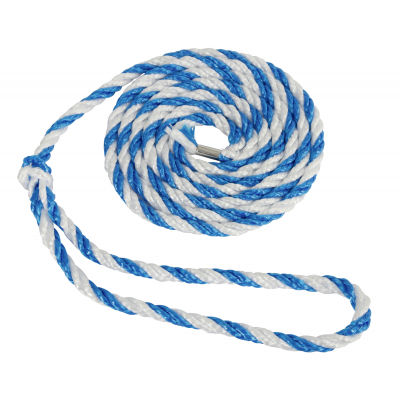 Szarvasmarha vezető kötél nagy hurokkal - kék/fehér