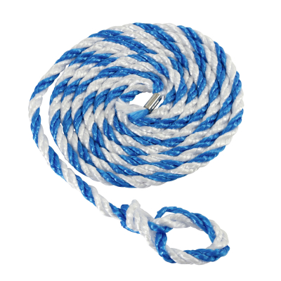 Szarvasmarha vezető kötél nagy hurokkal - kék/fehér