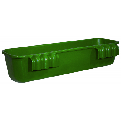 Etető vályú akasztóval - műanyag, zöld, 100 x 35 x 24 cm, 42 literes