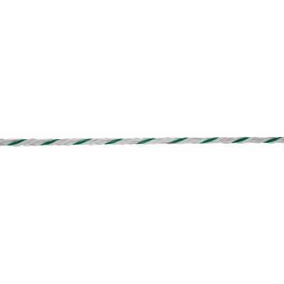 AKO PremiumLine villanypásztor kötél - zöld/fehér, 200 m x 6,5 mm, 0,11 ohm/m, 400 kg