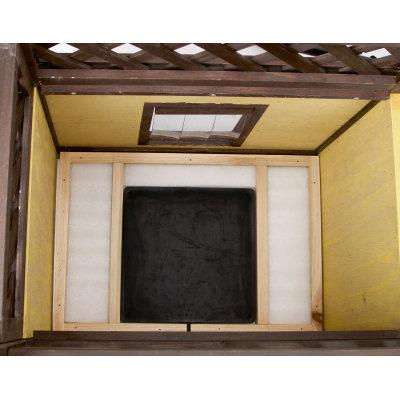 4 Évszak Deluxe hőszigetelt, fűthető macskaház ajtóval - 88 x 57 x 77 cm
