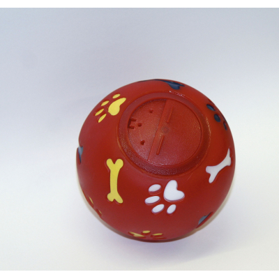 Jutalomfalat adagoló labda kutyáknak - piros, 11 cm